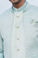 Pista Green Art Silk Jodhpuri (NMK-8216)