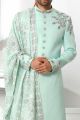 Pista Green Art Silk Sherwani (NMK-6255)