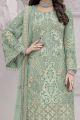 Pista Green Faux Georgette Salwar Suit (NWS-6962)