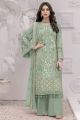 Pista Green Faux Georgette Salwar Suit (NWS-6962)