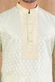 Pista Green Jaquard Kurta Pajama (NMK-8506)