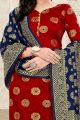 Red Banarasi Silk Salwar Suit (NWS-6392)