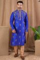Royal Blue Art Silk Kurta Pajama (NMK-8490)