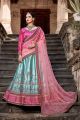 Sky Blue Pure Satin Lehenga Choli (NWG-567)