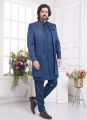 Teal Green Imported Jaquard Silk 3 Pcs Jacket Set (NMK-8340)