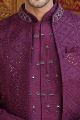 Wine Art Silk Indo Western (NMK-8210)