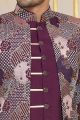Wine Art Silk Indo Western (NMK-8270)