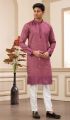 Wine Art Silk Kurta Pajama (NMK-8371)