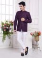 Wine Imported Jaquard Silk Jodhpuri (NMK-8346)