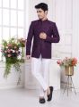 Wine Imported Jaquard Silk Jodhpuri (NMK-8346)