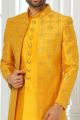 Yellow Art Silk Indo Western for Men (NMK-6284)