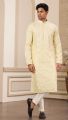 Yellow Art Silk Kurta Pajama (NMK-8378)
