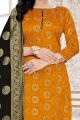 Yellow Banarasi Silk Salwar Kameez (NWS-6388)