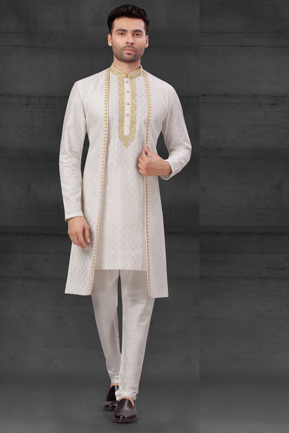 Stylish Indo Western Kurta Pajama Design Indo Western Kurta Pajama